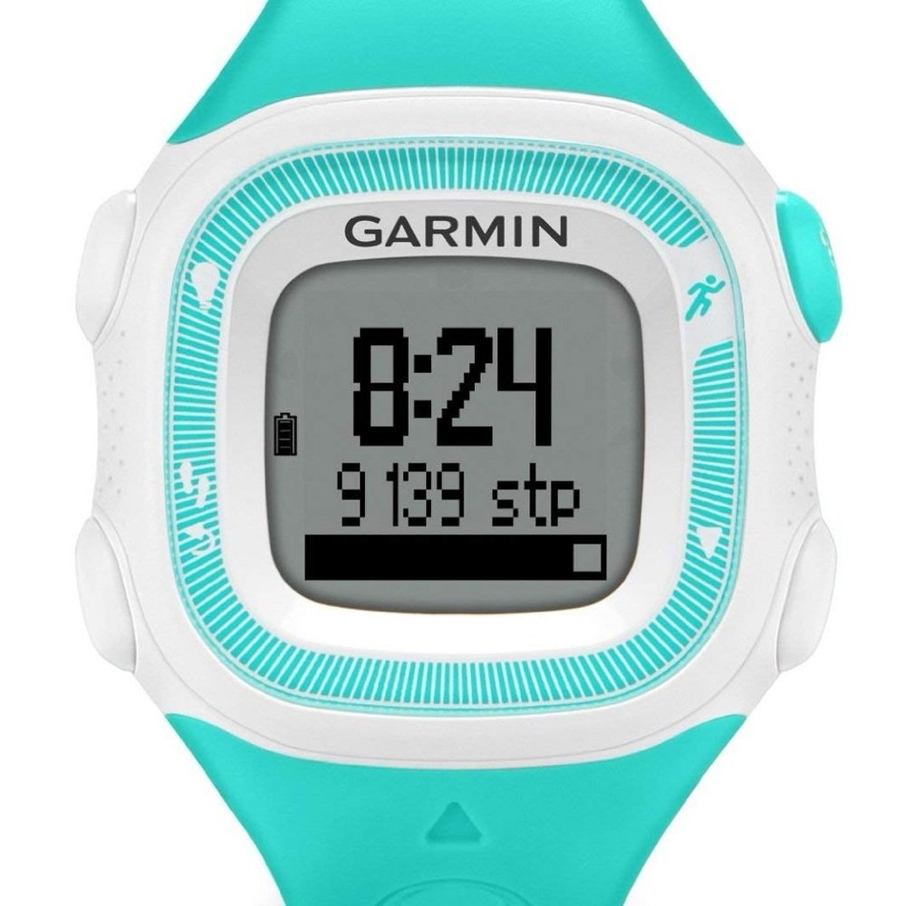 Garmin Forerunner 15 Watch: Teal/White PLUS Charger